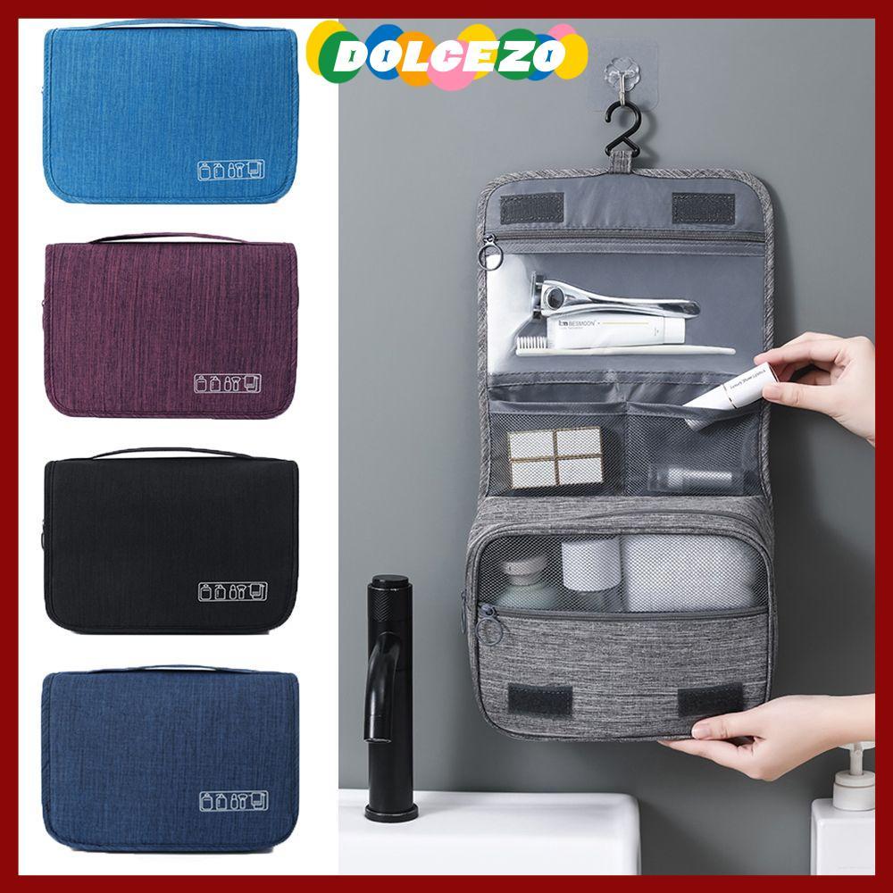 จัดส่งจากประเทศไทยDOLCEZO Travel Toiletry Bag for Bathroom Shower Large Capacity with Hook Waterproof Hanging Makeup Bag
