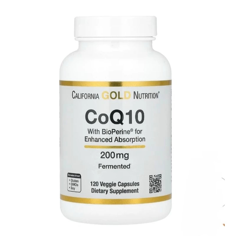 EXP0827 California Coenzyme Q10 200mg. 120 แคปซูล Coenzyme Q10 Pan-Viola Capsules อาหารเสริมเพื่อสุข