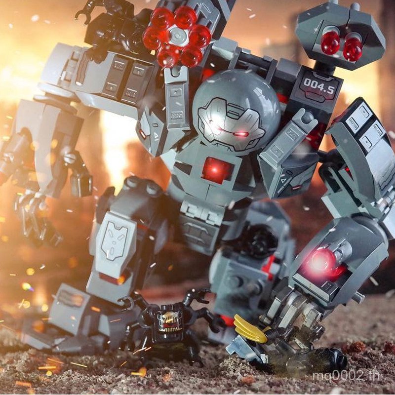 ขายร้อนในประเทศ Building Blocks Avengers Iron Man Anti-Hulk Armored Assembly 76124 Minifigure Toy Wa