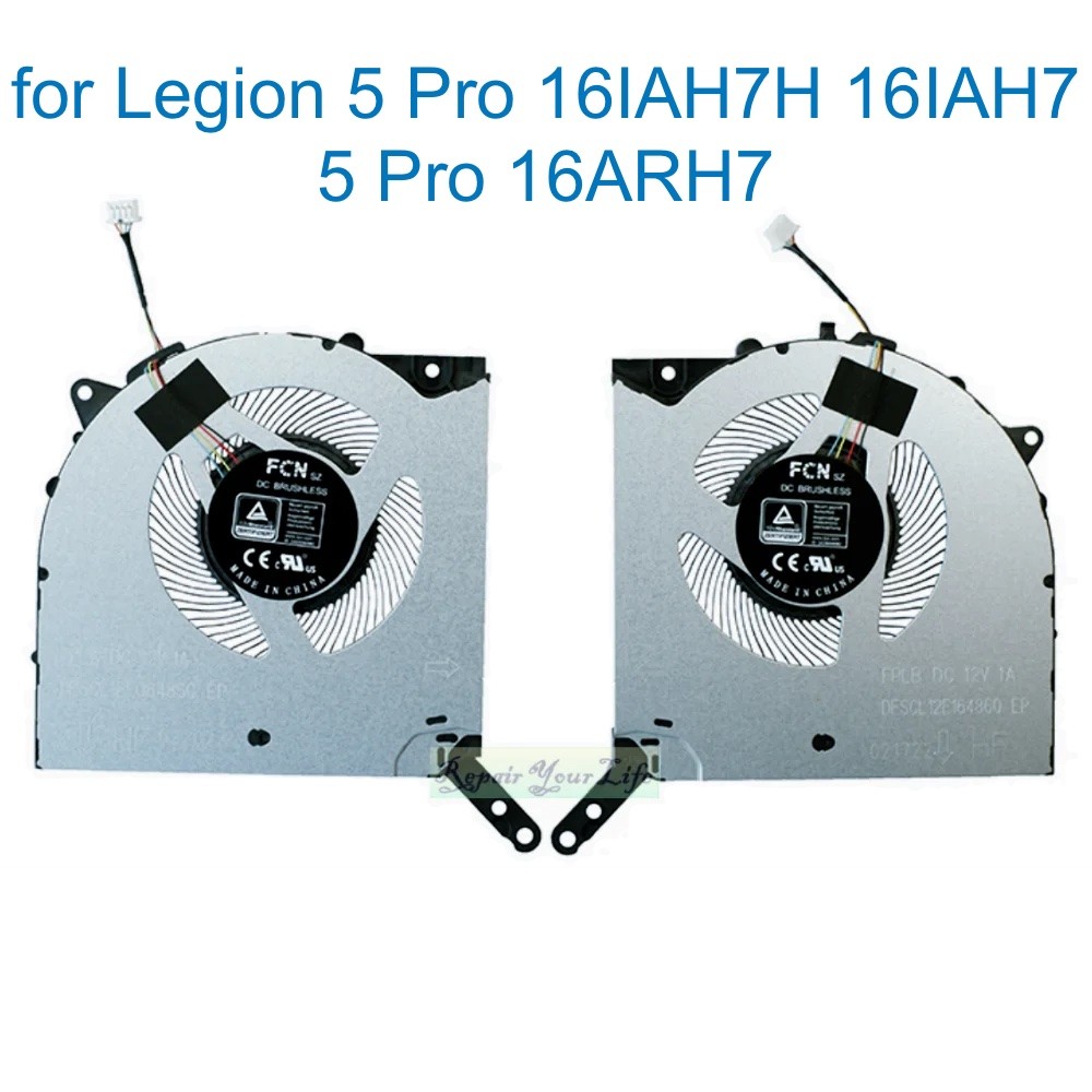 CPU GPU พัดลมระบายความร้อนสําหรับ Lenovo Legion 5 Pro 16IAH7H 82RF 16IAH7 82s0 16ARH7 82RY 16ARH7H 8