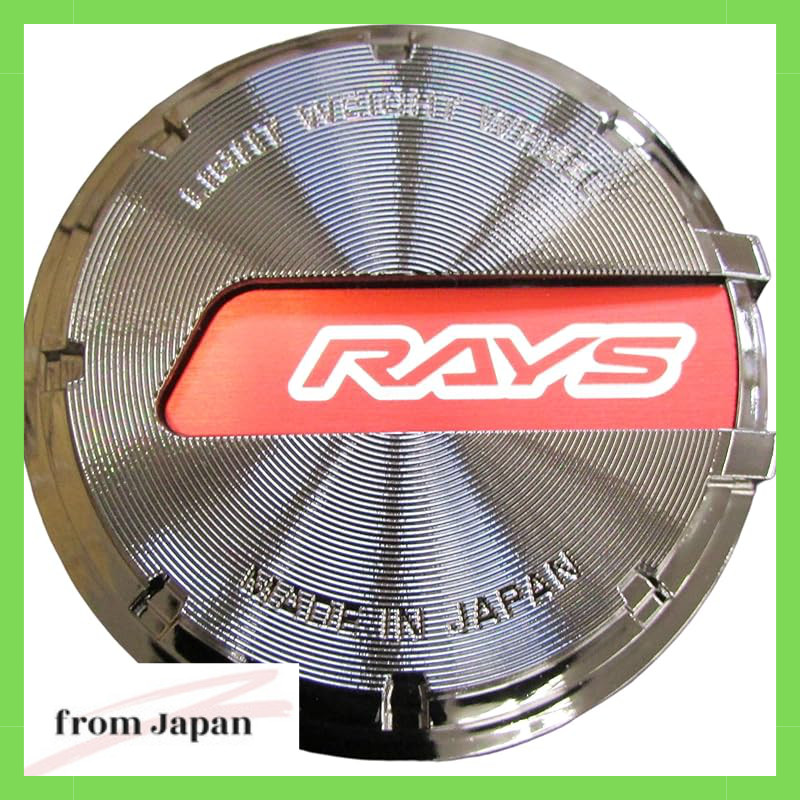 RAYS Center Cap 4 PCS Set Gram Lights BK Chrome/Red 61025000006BK-4
