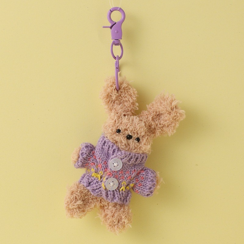 Fuzzy Wire Kit พวงกุญแจเสื้อกันหนาวหมีตุ๊กตา DIY Handmade วัสดุชุดของเล่นตุ๊กตา