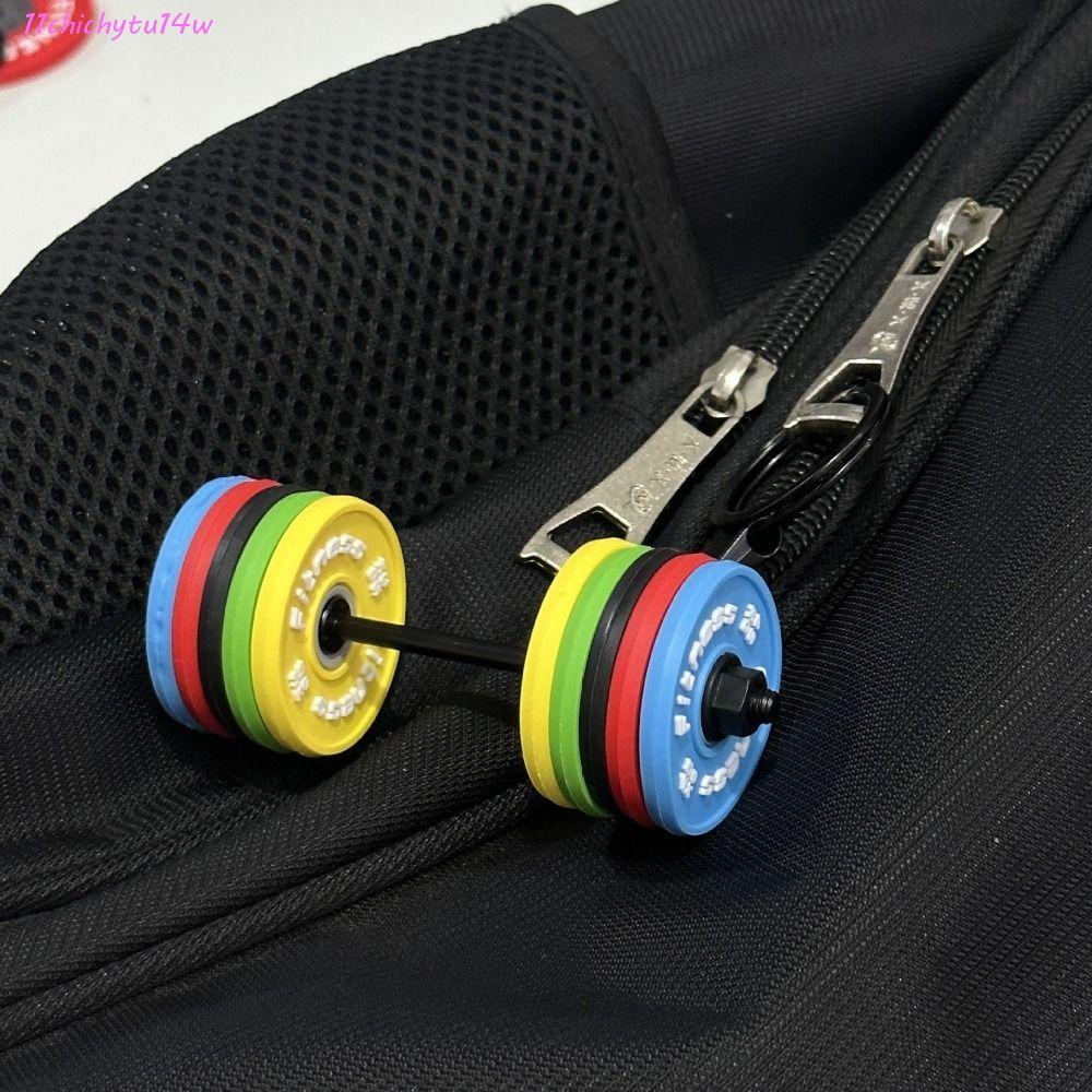 CHICHYTU14W Barbell แผ่นพวงกุญแจ,ถ้วยน้ํา Creative จําลองดัมเบลพวงกุญแจ,Cool Kettlebells Mini Bag Ch