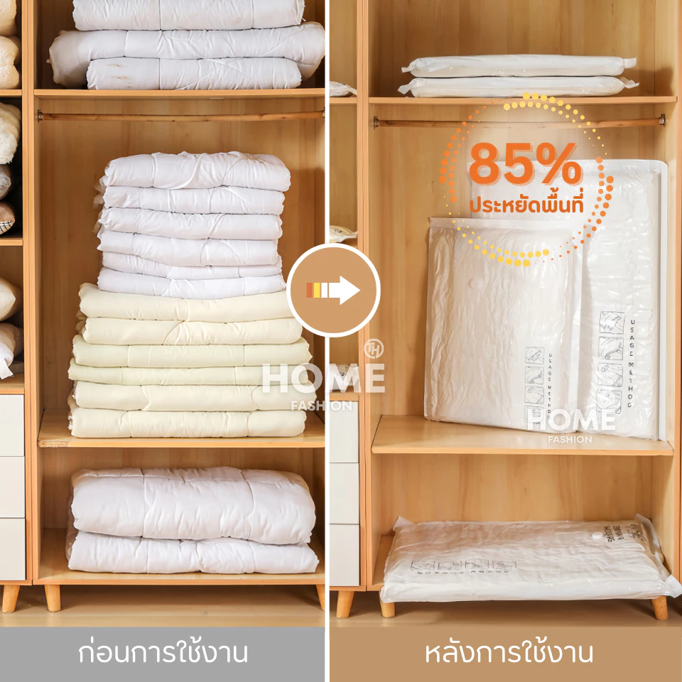 (อัพเกรดใหม่)ถุงสูญญากาศ หนาพิเศษ วาล์วกันรั่ว2ชั้น จัดเก็บของ ผ้าห่ม ผ้านวม กระชับพื้นที่เดินทาง ถุงใส่เสื้อผ้าพกพา thumbnail 7