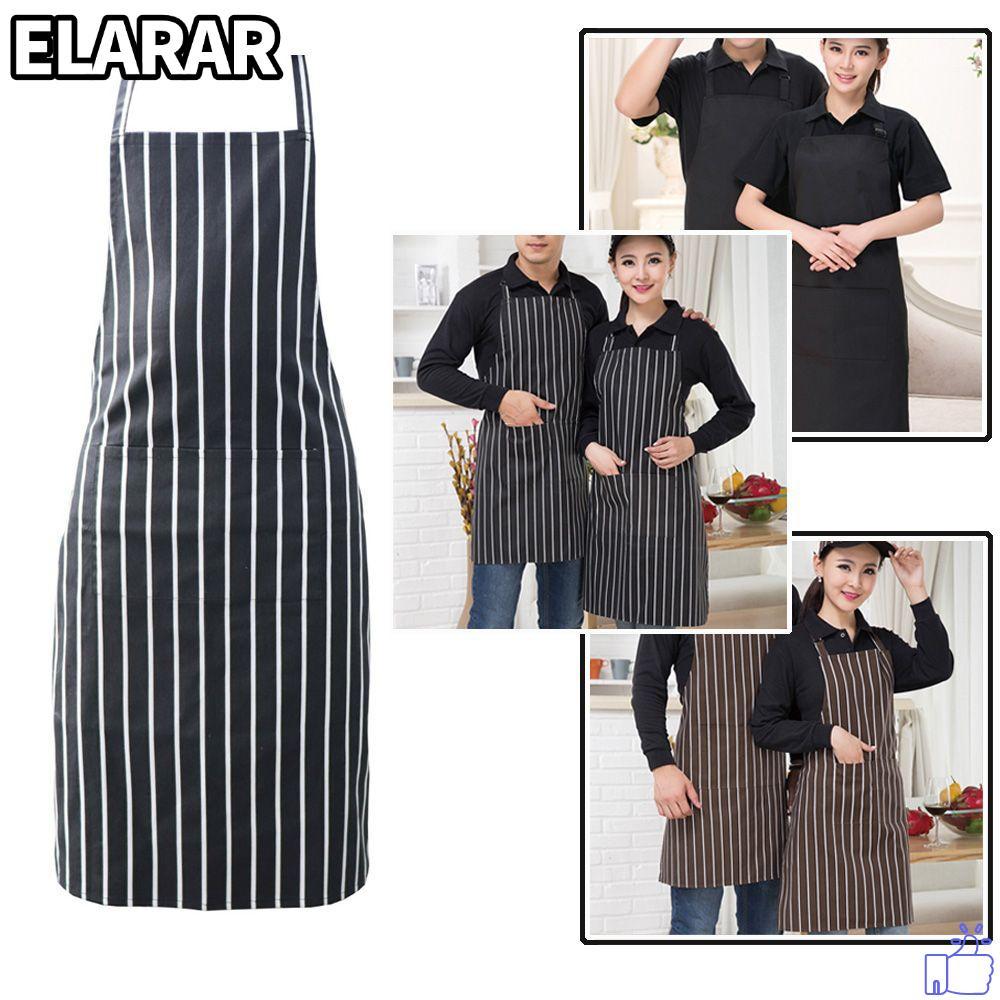 เอลรา‌R Clean Pinafore Home Kitchen Stain Resistance Catering Halter Neck Long Stripes Pinafore