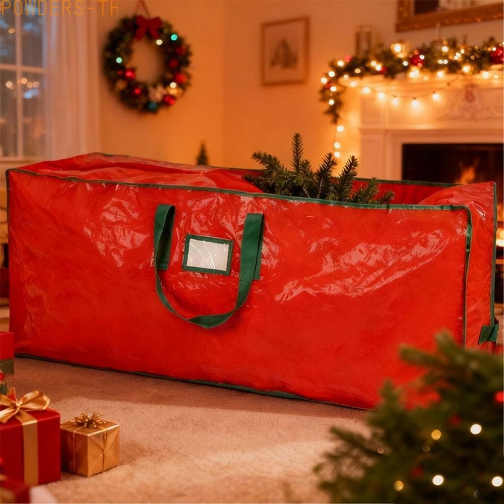 【POWE】Christmas Tree Bag Fits Up To 9FT Waterproof Non-woven Fabric Tear Resistant