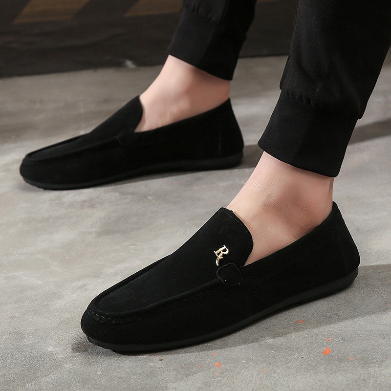 Tel: Mens Peas Shoes Slip-On Mens Lazy Shoes Fashion Mens Shoes Round Toe Large Size Mens Loafer Cas