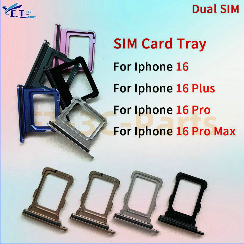 ถาดซิมการ์ดสําหรับ Iphone 16 Plus 16 Pro Max Dual sim Slot Holder Replacement Part