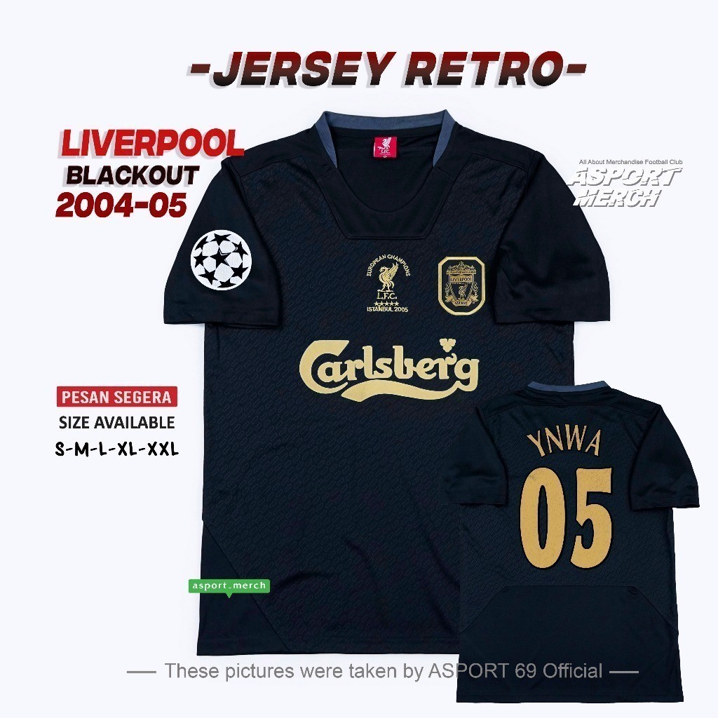 RETRO LIVERPOOL 2005 ISTANBUL สีดําออกย้อนยุค
