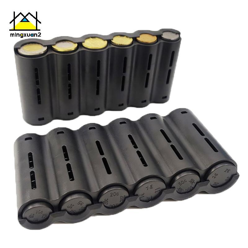 หมิงซวน2 แบบพกพา6สล็อตยูโรเหรียญจัดเก็บยูโรเหรียญผู้ถือสะสมกับฤดูใบไม้ผลิสําหรับบ้านบริกรไดร์เวอร์เห