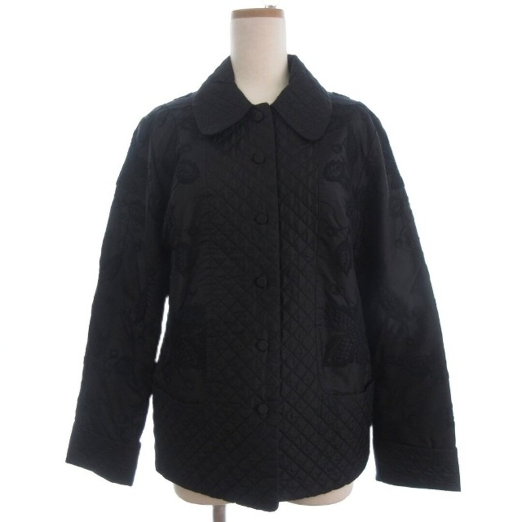 RRL Jacket quilting silk black Flower pattern Embroidery Direct from Japan Secondhand