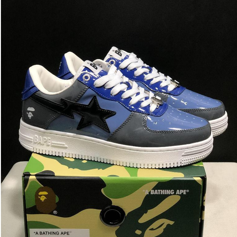 BAPE STA BAPE STA รองเท้าผ้าใบลําลองลายดาวเหมาะสําหรับกีฬาและแฟชั่นคู่รัก
