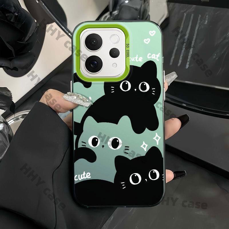 เคส Vivo V70 5G เคส กรณีน่ารักแมวดํา ins สไตล์กันกระแทก รูปที่ 4