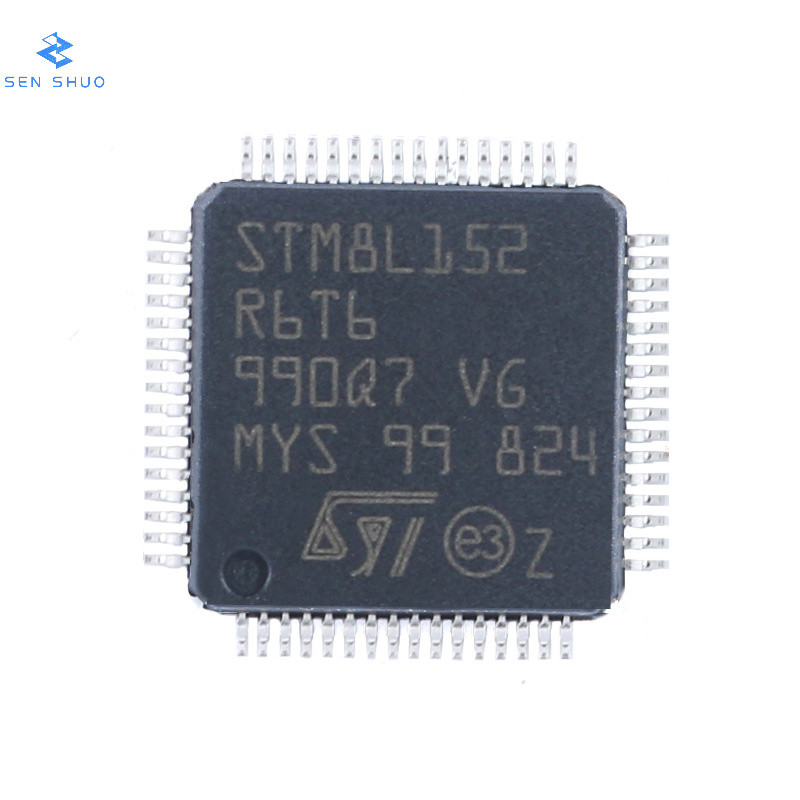 ของแท้ 100% STM8L152R6T6 LQFP-64 16MHz/32KB หน่วยความจําแฟลช/8-Bit Microcontroller-MCU ชิป