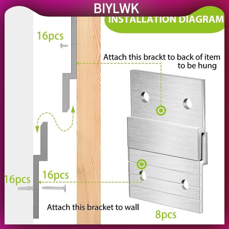 [Phennovo] 8 คู่ French Cleat Picture Hanger Heavy Duty สําหรับแผงงานศิลปะไวท์บอร์ด