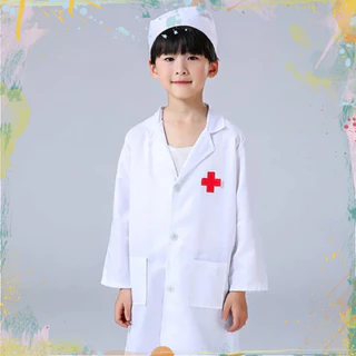 ชุดหมอเสื้อหมอ ชุดหมอเด็กผู้หญิง พยาบาลเด็ก ชุดหมอ ชุดคอสเพลย์หมอ i am a doctor