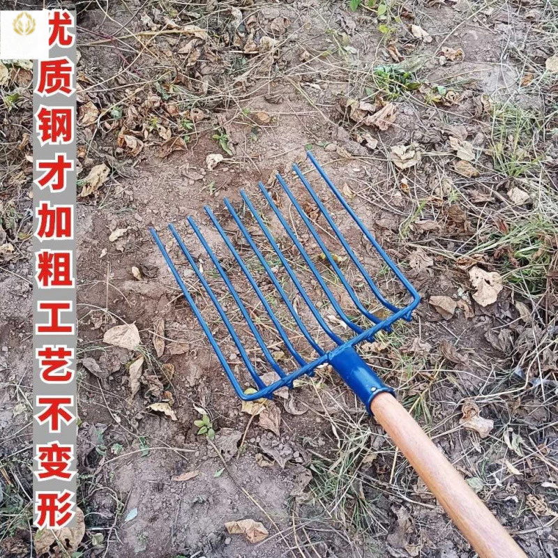 ส้อมเหล็กตักมูลสัตว์ 9 ซี่ 10 ซี่ อุปกรณ์เกษตร thumbnail 9
