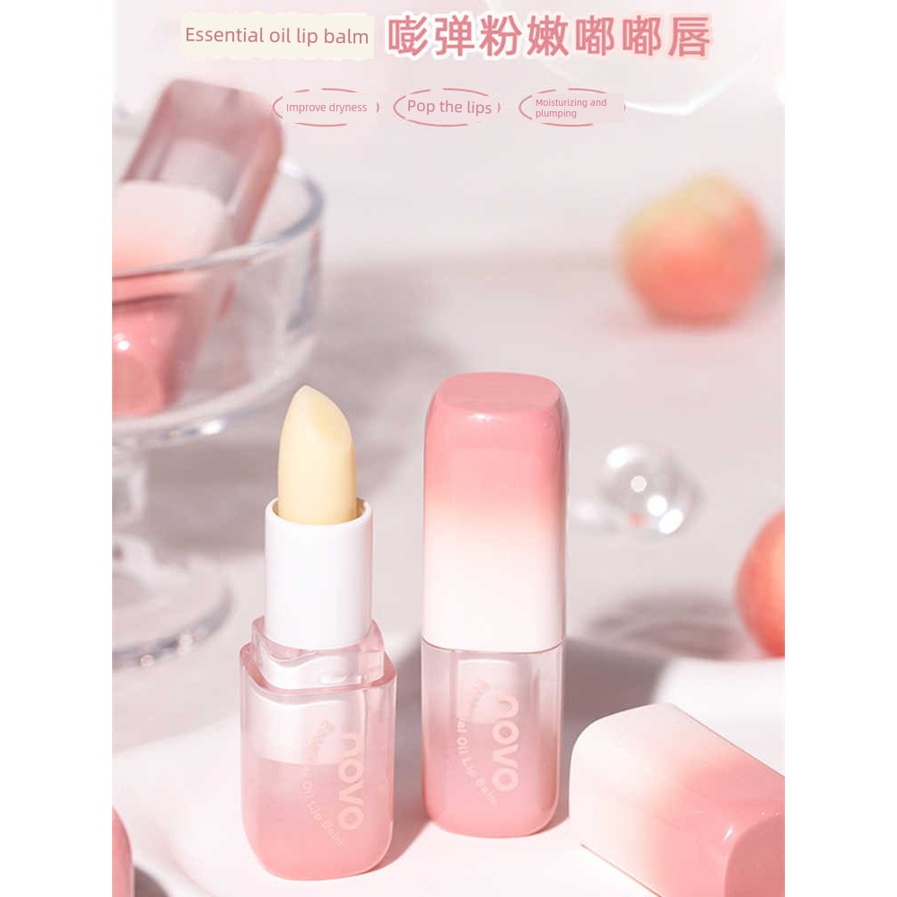 ลิปบาล์มบำรุงปาก lip balm Novo Lip Balm หญิง Moisturizing Hydrating Anti-Cracking เปลี่ยนสี Exfoliat