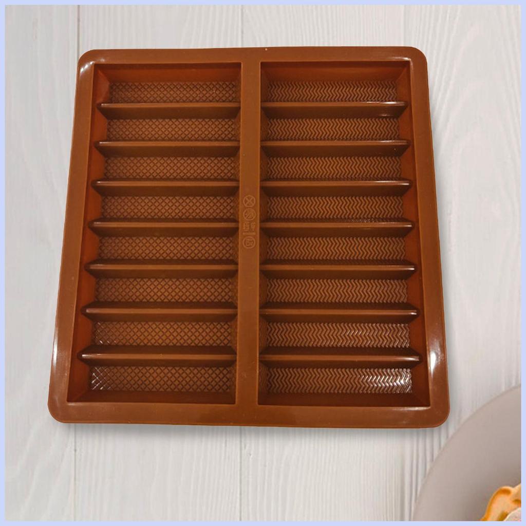 สี่เหลี่ยมผืนผ้าช็อกโกแลตแม่พิมพ์ซิลิโคน Energy Bar Maker Energy Bar แม่พิมพ์สําหรับงานแต่งงานคริสต์