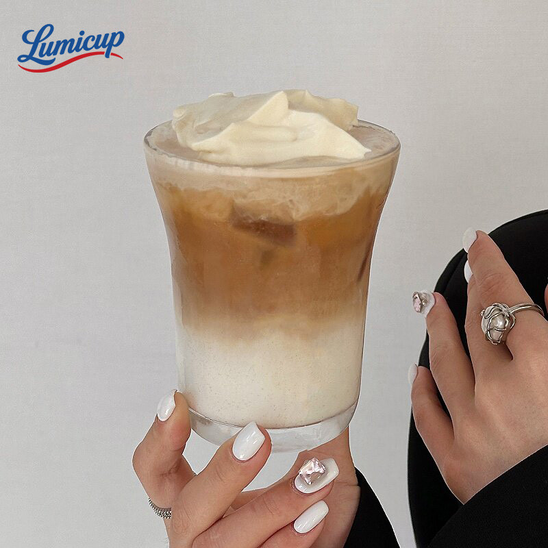 แก้วกระจก220/310/480ml รูปทรงคอดเข้มสไตล์เรียบง่าย | แก้วดื่มเครื่องดื่มเย็น ถ่ายรูปสวย เหมาะของขวัญ ช่วงบ่ายชิล