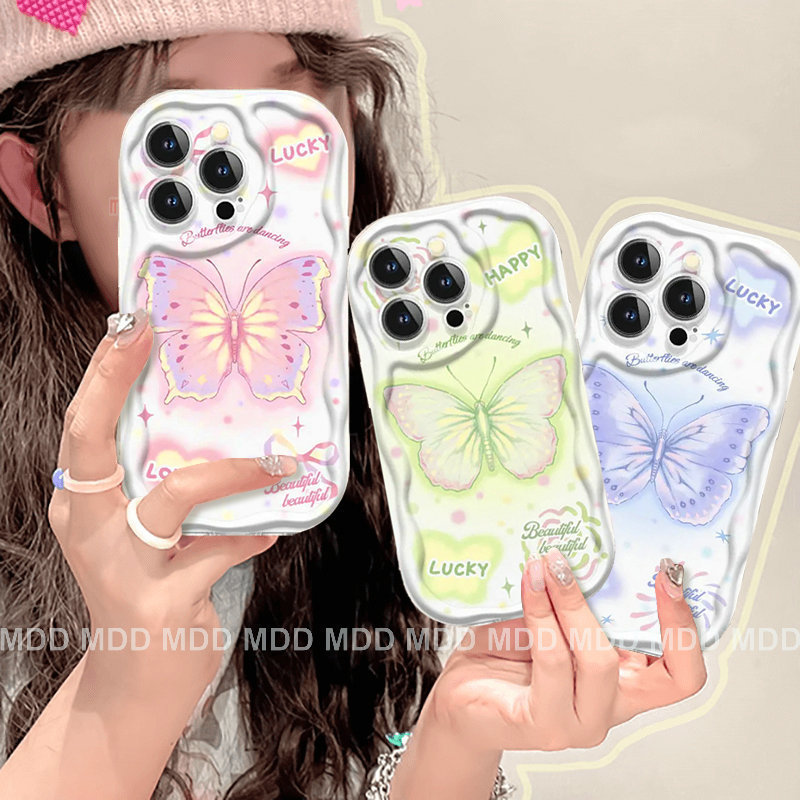 สําหรับ OPPO Reno 14 13 12 11 10 8 6 Lite 8Z 7Z 6Z 5Z A95 4G A94 5G A74 A54 F19 Pro + F19S ผีเสื้อ