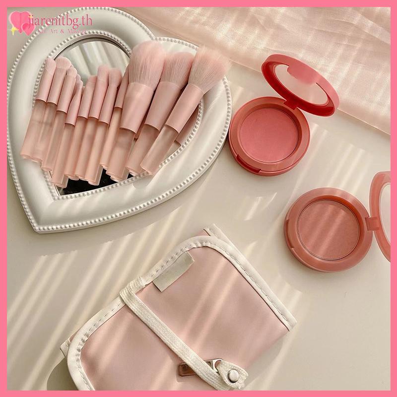 RENBG 10 ชิ้น Mini Cherry Blossom แปรงแต่งหน้าแต่งหน้าแปรงแต่งหน้าคอนซีลเลอร์ Foundation อายแชโดว์ชุ