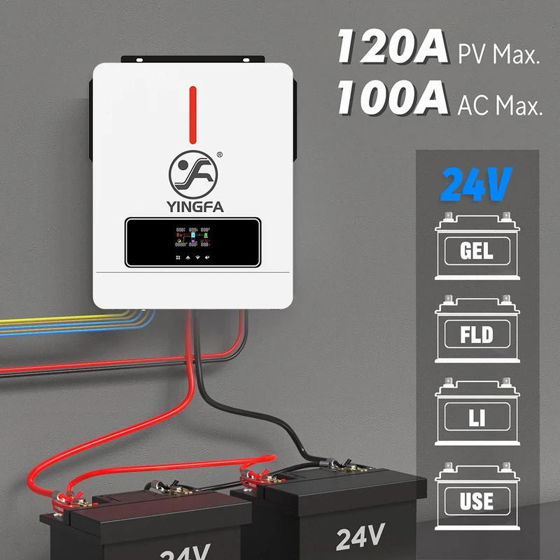 สินค้าโกดังในพื้นที่ MPPT อินเวอร์เตอร์พลังงานแสงอาทิตย์ Hybrid Pure Sine Wave อินเวอร์เตอร์ 3.6kW 2