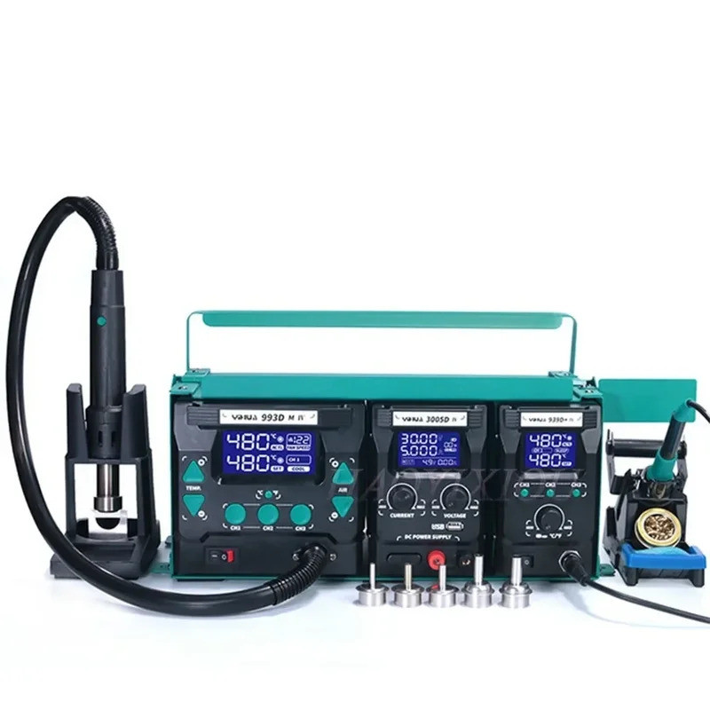 YIHUA 813 3in1 อัจฉริยะ Hot Air Desoldering ตารางโทรศัพท์มือถือการบํารุงรักษาแหล่งจ่ายไฟบัดกรีเหล็กถ