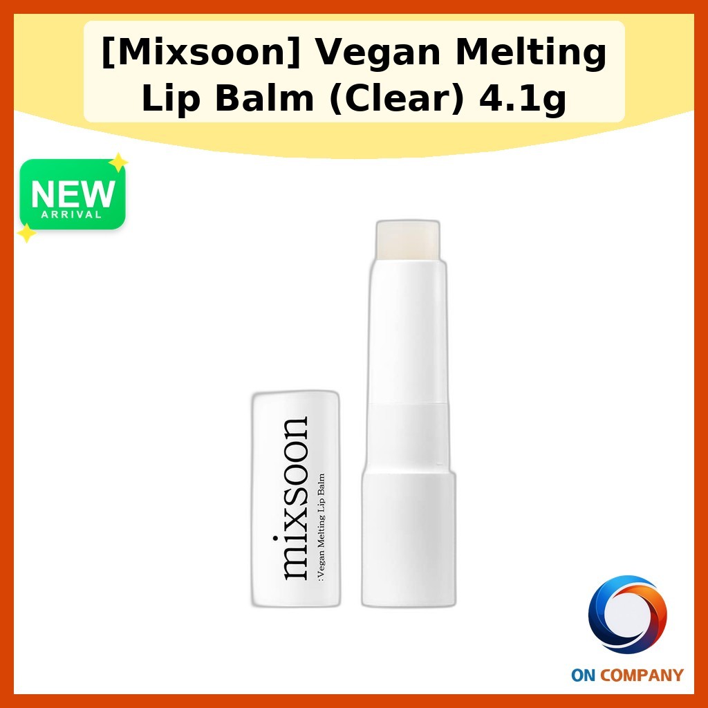 [Mixsoon] Vegan Melting Lip Balm (Clear) 4.1g / ลิปบาล์มเกาหลี / สูตรละลาย / ของแท้ 100% โดย ON_COMP