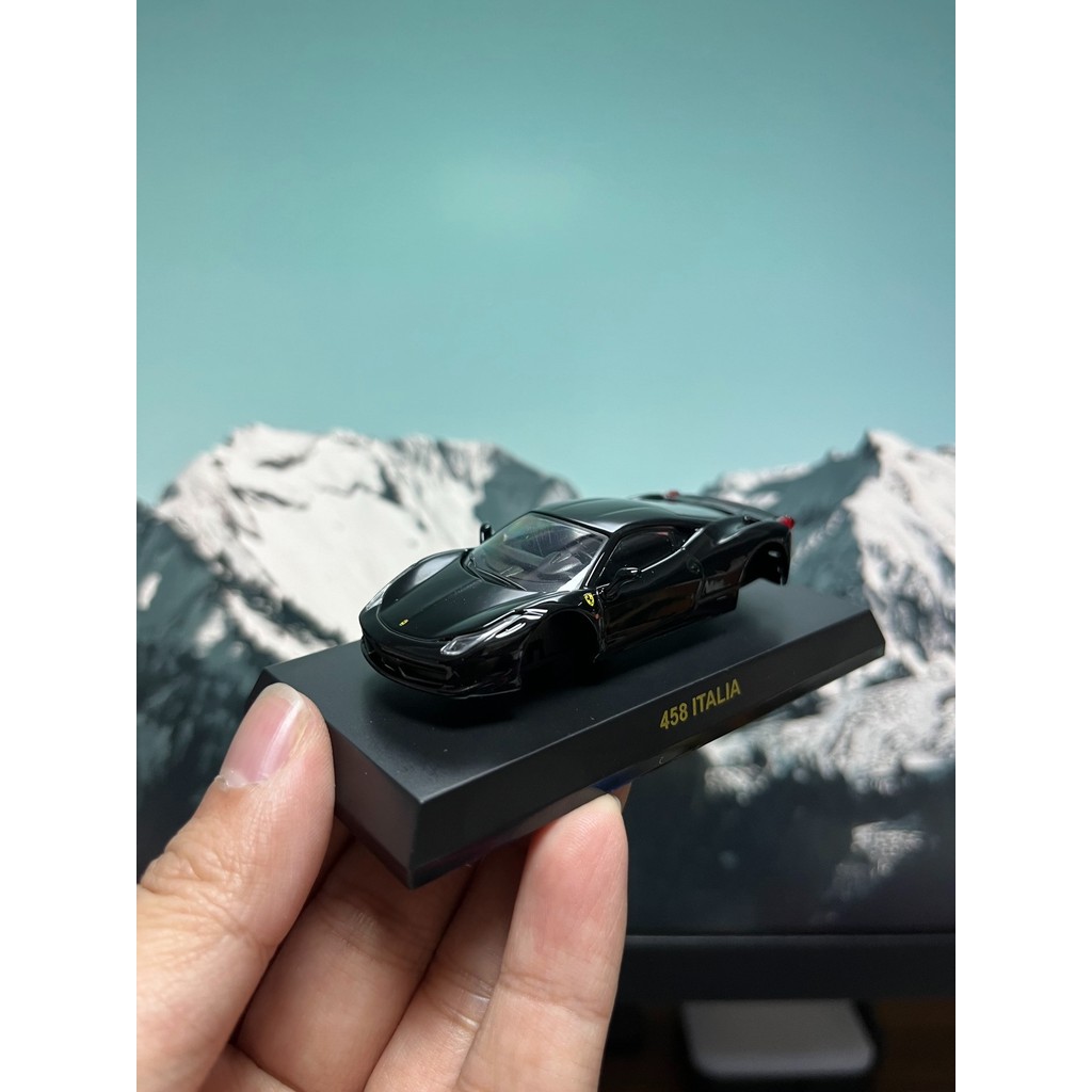1/64 Jingshang kyosho Ferrari 458 Italia Black Ferrari 458 ITALIA กล่องการ์ดประกอบใหม่ผลิตภัณฑ์ที่สม