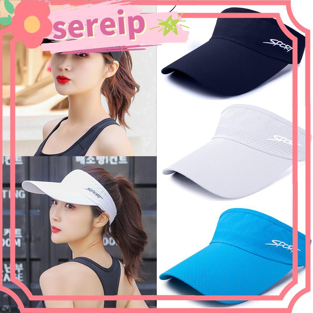 SEREIP Sports Visor ผู้ชายผู้หญิง Breathable Quick-drying Running Beach Hat