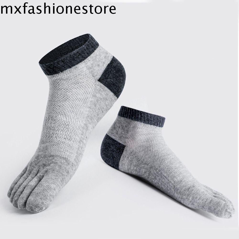 MXFASHIONE Boat Men's Socks Ankle Five-Finger Socks Five Toe Socks Toe Socks Men Mesh Socks Anti-sli