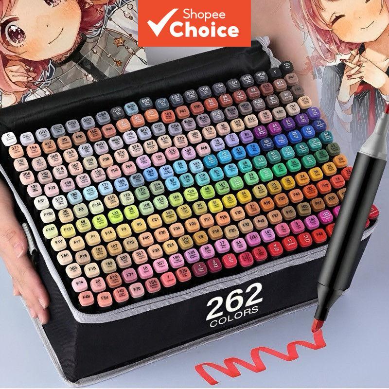 Miracle Works Dual-Tip Marker ชุดปากกาสีอุปกรณ์การเรียนเครื่องหมาย 262 Vibrant สีสําหรับ Art Design 