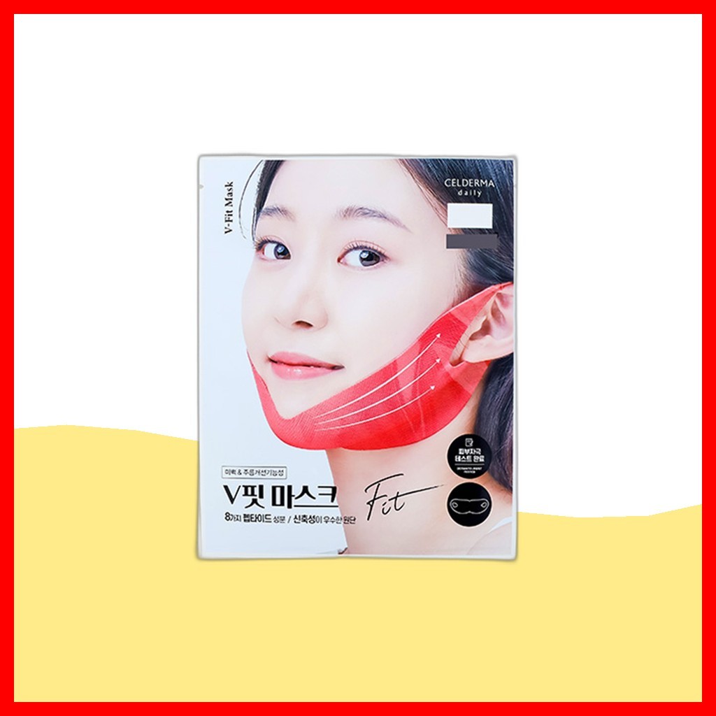 [daiso] Cellderma Daily V-Fit Mask, 13g, 1pc / Korean V-Fit Mask / Contour Jawline / ของแท้ 100% โดย