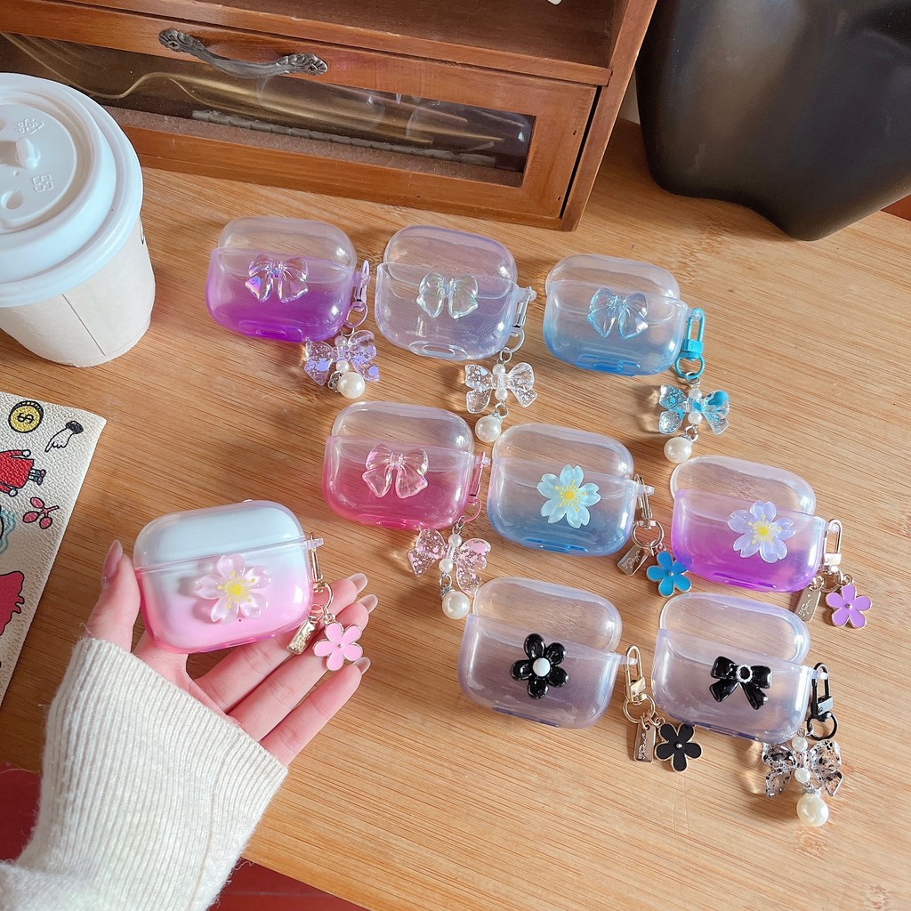 เหมาะสําหรับ Huawei FreeBuds SE 4/SE 4 ANC เคส Case เคสหูฟัง Creative Gradient รูปแบบดอกไม้ผีเสื้อ