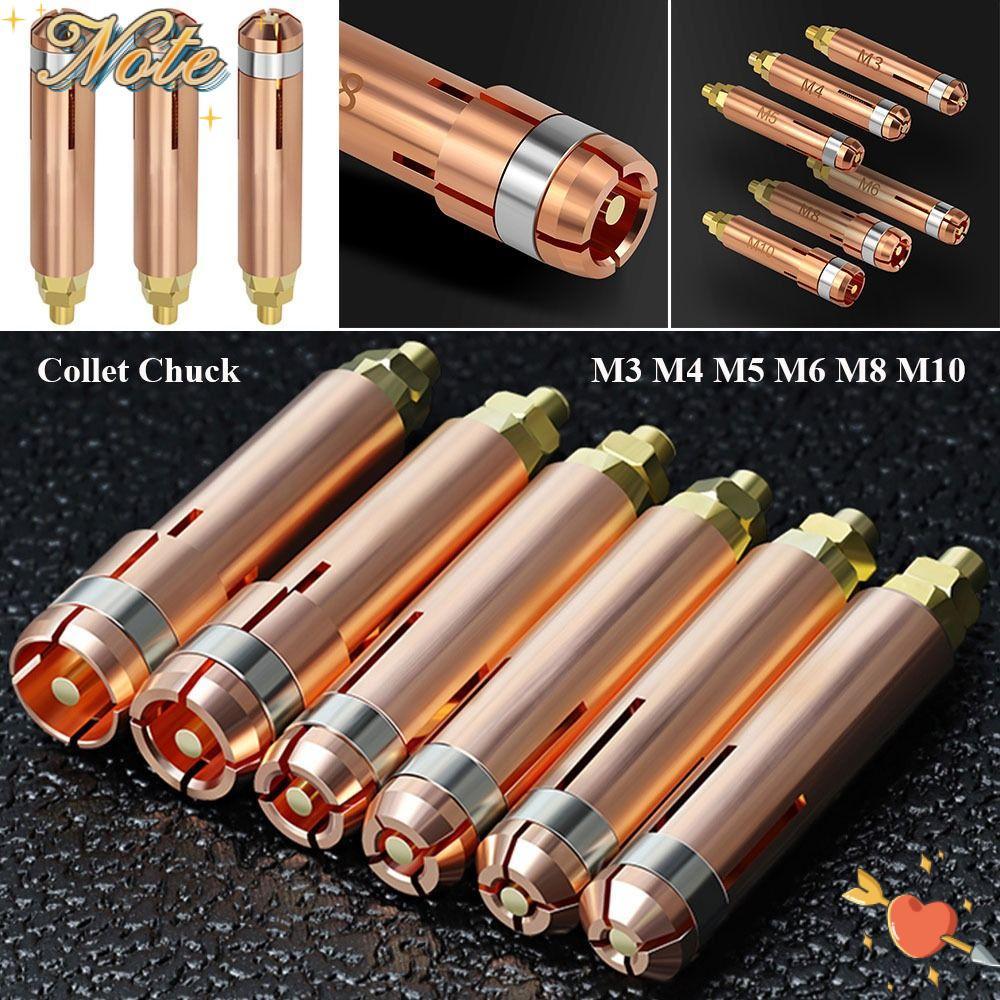 NOTE1 Collet Chuck Capacitor Discharge CD Stud M3 M4 M5 ชิ้นส่วนเครื่องเชื่อม