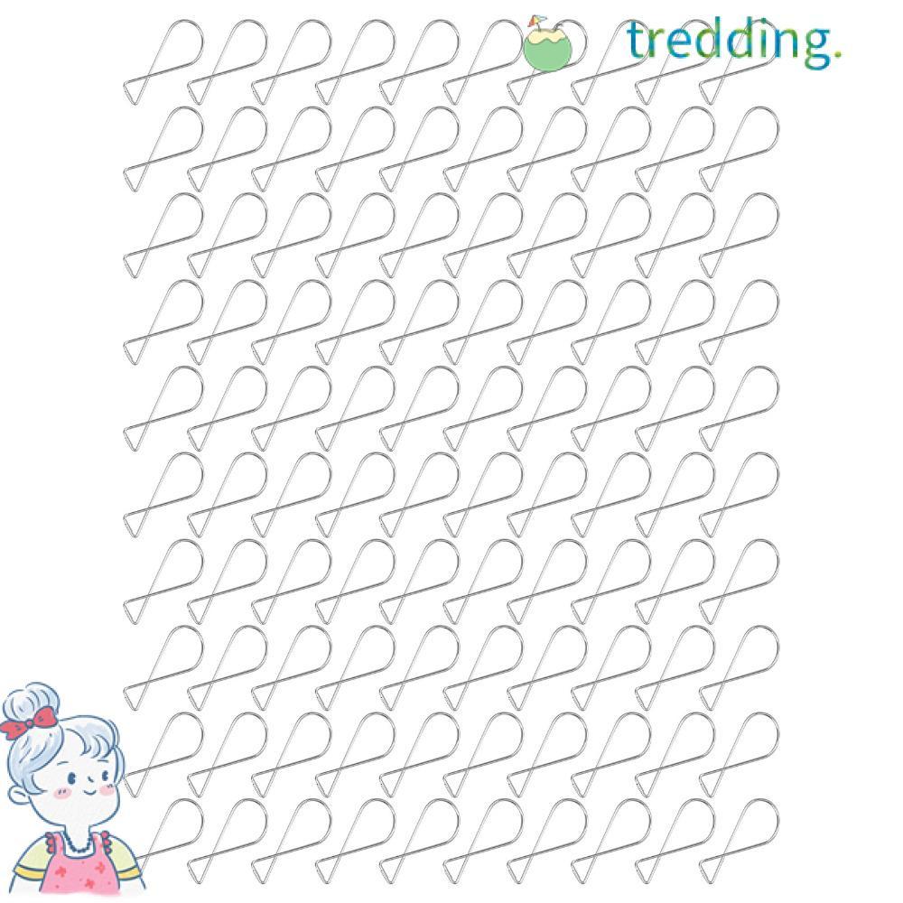 TREDDING491 100 ชิ้นตะขอแขวน, F1 แปดรูปอัตโนมัติ Rebound Hook, ตกแต่งเงิน 6*2.6 ซม. ชุบสังกะสีเหล็กเ