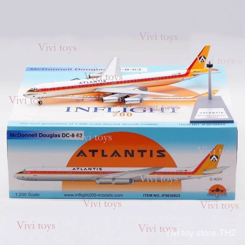 {{ของเล่นสดใส }} Inflight 1/200 Atlantis Airlines D-ADIY Metal Aircraft Model Mai Dao DC-8-63CF 2512