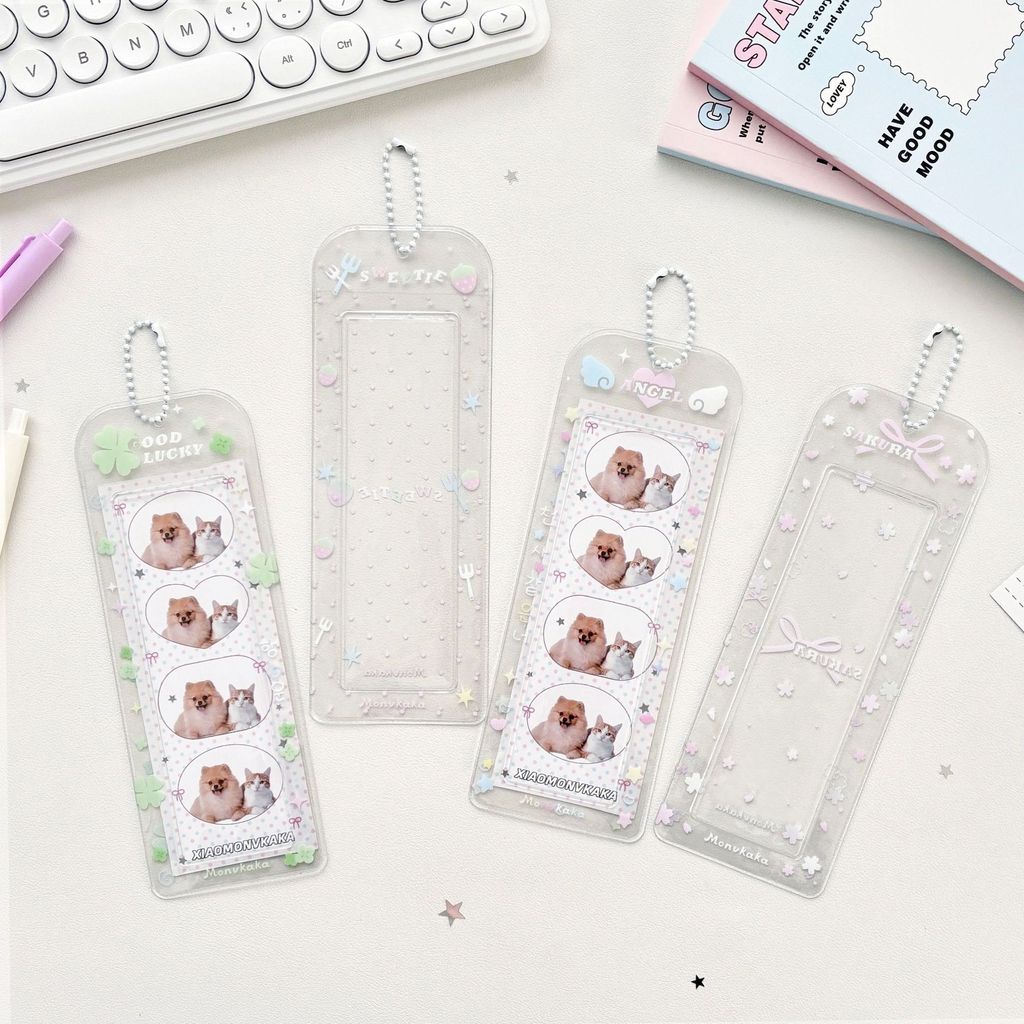 Original Polka Dot Element Four-Leaf Clover Four-Grid Card Holder Aidou Photocard Life Four-Grid Glitter Card Holder Star Chasing Card