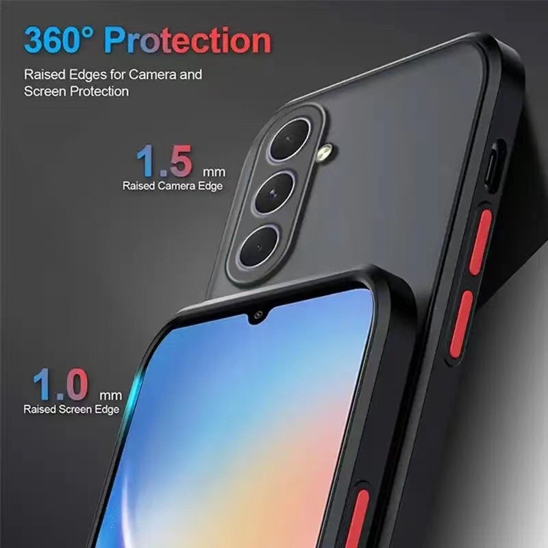 [ส่งจากไทย] เคส Samsung A05 A05S A55 A35 A25 A15 5g เคสกันกระแทก ปุ่มสีผิวด้าน เคสโทรศัพท์ Samsung เ