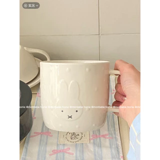 แก้วมัค แก้ว แก้วกาแฟ ins miffy🐰3D 360ml/600ml2 ขนาด สำหรับร้านกาแฟ พร้อมส่ง