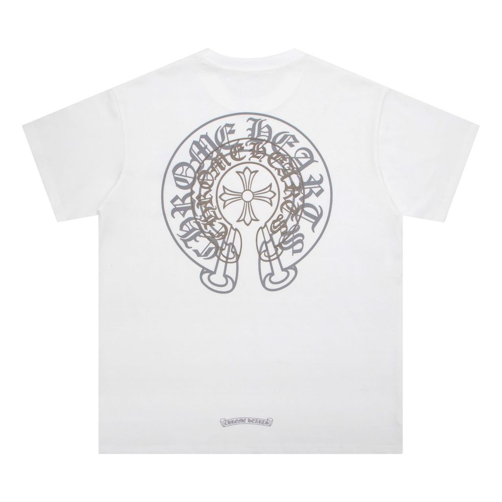 เสื้อยืดครอสคลาสสิก ฮอร์สชูโอเวอร์พริ้นท์ ออกแบบหลวม มีให้เลือกทั้งผู้ชายและผู้หญิง ราคา ถูกที่สุด ดีลบีเคเค แกลเลอรีภาพที่ 5