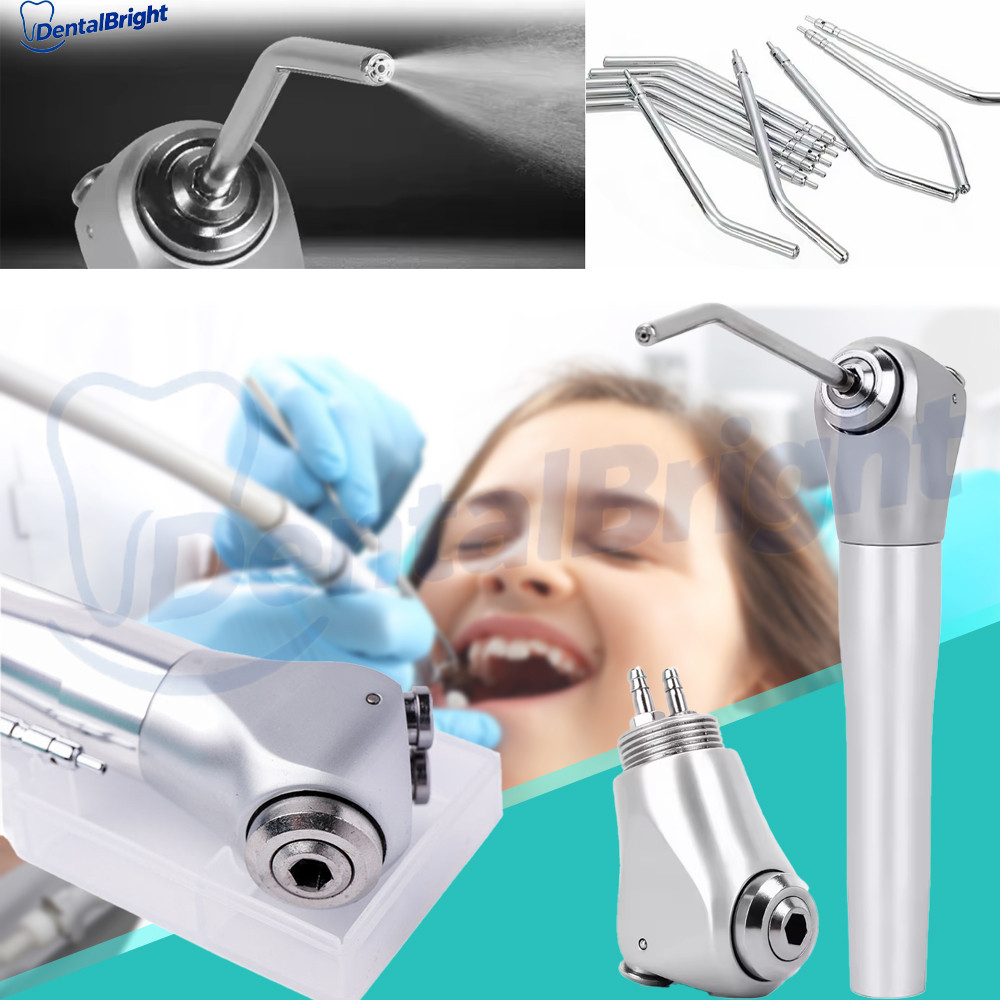 Dental Air Water Spray Gun Triple 3 Way Syringe Handpiece/Two Water Gun Nuzzle Air Water Syringe For