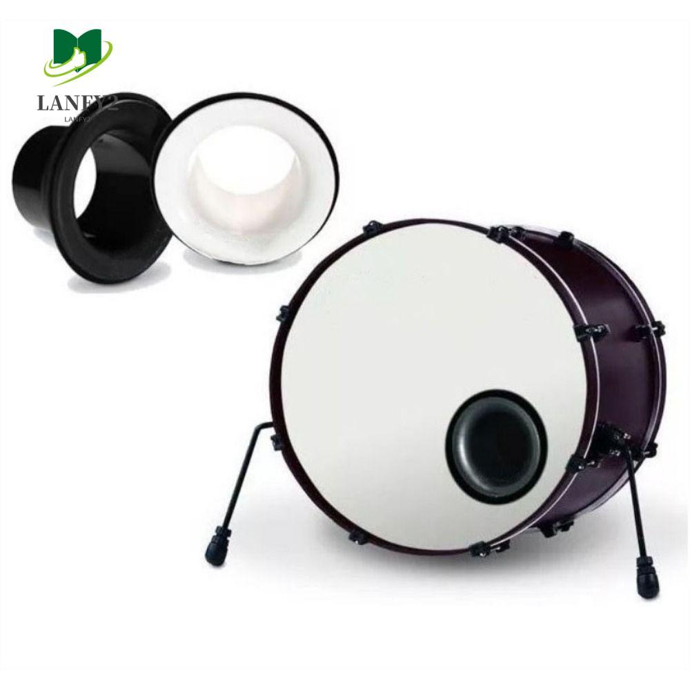 ALANFY Bass Drum Enhancer, พอร์ตแทรก Hole Protector Drum Kick Booster, Bass Voice Drum Bottom สีดําส