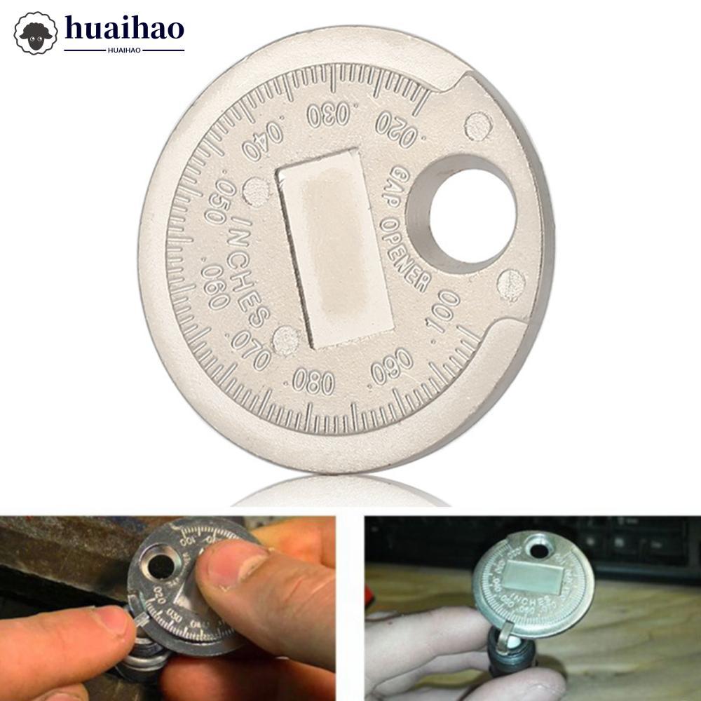 HUAIHAO 0.6-2.4 มม.Spark Plug Gage Gapเครื่องมือรถFeeler Spark Plug Gapเหรียญ-Typeเครื่องมือวัดI4J8