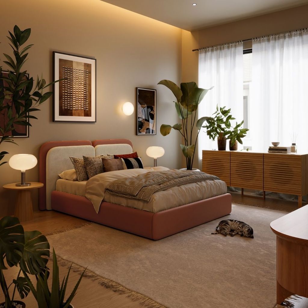 SB Design Square เตียง  รุ่น Bellington สีน้ำตาล (188x219x101 ซม.) แบรนด์ SB FURNITURE