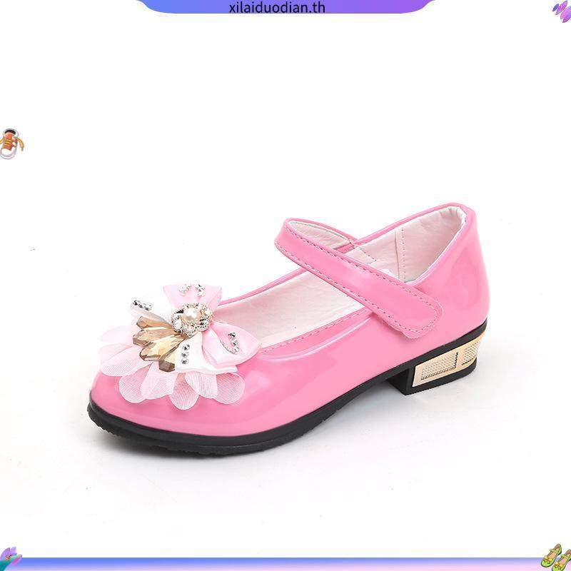 ส่งไว! แถม popbitz Popteen 💓 รุ่นล่าสุด! ปี 2026 รองเท้านักเรียนหญิง หนัง ดำ เบอร์ 30-42