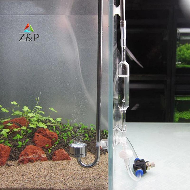 Z&P Aquarium CO2 Bubble Counter น้ําพืชถังปลา CO2 Regulator ฉีดระบบวัดอุปกรณ์ CO2 Diffuser อุปกรณ์เส