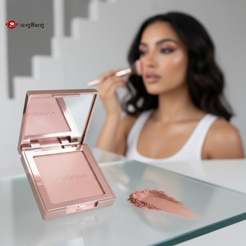 ABongBang Pearl Pink Blush Long Lasting Buildable Powder สําหรับ Natural Radiant Cheek Color ทุกวันแ