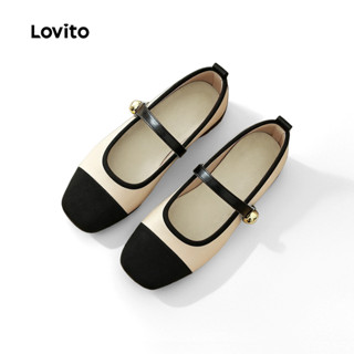 Lovito แมรี่เจนสไตล์เรโทรหรูหร่สำหรับผู้หญิง LFA91186